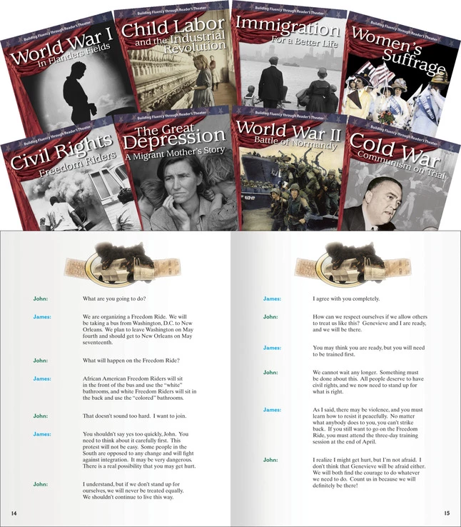 New π Teacher Created Materials Reader's Theater: The 20th Century Set, Grades 6 To 8, Set Of 8 π 1 New π Teacher Created Materials Reader's Theater: The 20th Century Set, Grades 6 To 8, Set Of 8 π