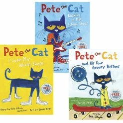 Deals 🧨 Harper Collins Publishers School Specialty Exclusive Pete The Cat Hardcover Set By Eric Litwin, Grade PreK To 3, Set Of 3 🥰